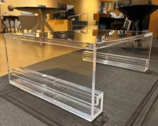 HIGHLAND ACRYLIC AND GLASS TABLE 