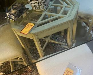 Glass Top Game Table
