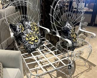 Vintage Peacock Woodard Chairs and Chaises