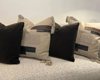 PACKER PILLOWS BLACK, LEATHER 