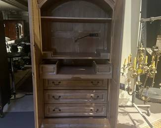Armoire with pull out and drawers. Great for BAR or OFFICE