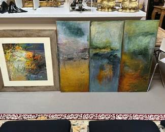 Original art, one on canvas, one on wood