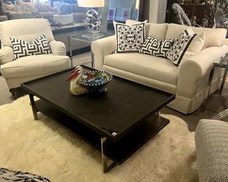 Ralph Lauren Sofa, Theodore Alexander table, F. Schumacher Chair