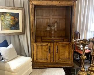 TV/ Bar / Armoire with recessed doors