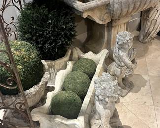 Garden Statues (four seasons), planters and fountains