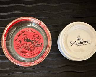 Vintage ashtrays, The Russian Tea Room and the Mayflower Hotel