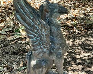 Winged Griffon Garden Statue 