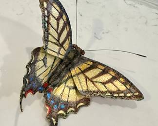 Signed butterfly brooch