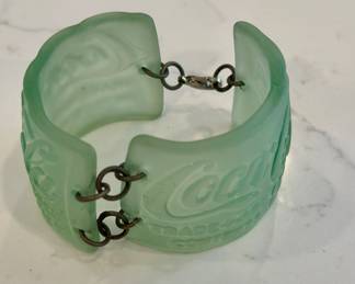 Vintage Coca Cola sea glass bracelet