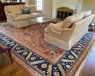 Hand Knotted Rug- coffee table
Sofas not for sale