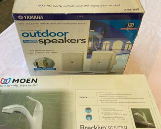 Yamaha Outdoor Speakers NIB, MOEN Brecklyn Faucet NIB