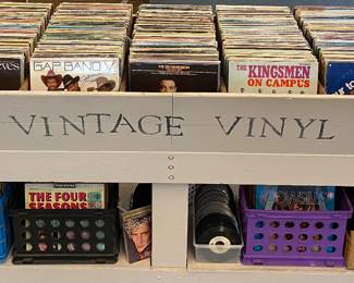 Over 1,500 Vinyl Record Albums that are just $2 each on Day 1. Some 45’s & 78’s as well.