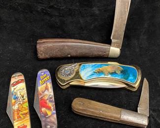 Schrade Walden Rope Knife • Bear Fishing Pocket Knife • Gene Autry • The Lone Ranger & Tonto • Pocket knife Altenbach Germany