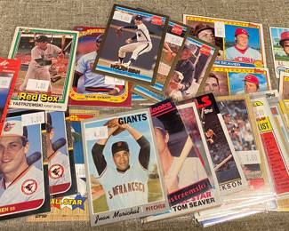 Many Excellent Baseball Cards (most just $1 each) Cal Ripken, Jr., Juan Marichal, Nolan Ryan, Barry Bonds, Carl Yastrzemski, Jim Rice, Tom Seaver, Johnny Bench, Reggie Jackson & many more.