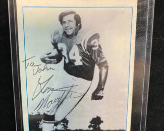 Signed / Autographed / Autograph Tom Nowatzke Football NFL Running Back