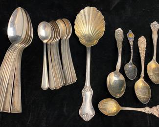 Silverplate & Sterling Silver Spoons