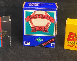 Baseball Card Sets: 1987 Donruss “Highlights” • 1989 Upper Deck High # Series • 1989 Donruss Traded (Cal Ripken, Jr., Nolan Ryan, Mike Schmidt & many more Hall of Famers).