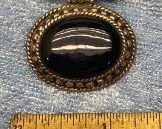 Sterling Silver & Black Onyx Pendant