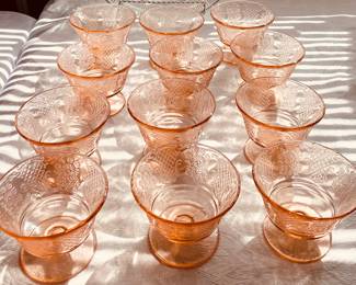 Federal Pink Depression Glass Normandie Pink Sherbet