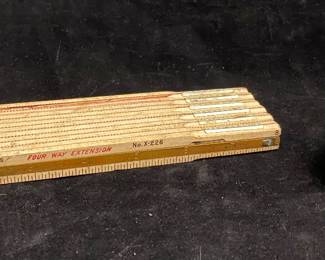 Vintage Stanley 4-Way Extension Ruler • Vintage Volkswagen Shifter Knob