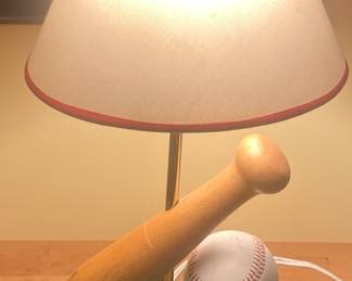 Vintage Baseball Diamond / Bat & Ball Night Light (bulb included)