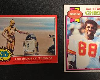 1977 Topps Star Wars Card • 1979 Topps Walter White KC Chiefs TE