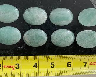 Jewelry Crafts 12 Pcs of Smooth Aquamarine Beryl Oval Cab Loose Untreated Gemstone