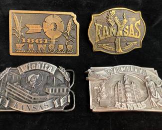 Belt Buckles: 1861 Kansas, Native American, Wichita