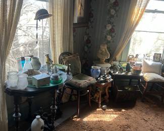 over view of corner in upstairs bedroom