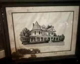 pencil drawing of house