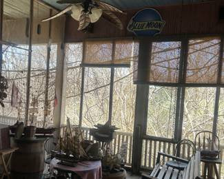 view of back screened in porch