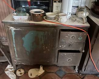 vintage and antique items in kitchen at house