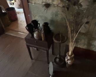 furniture and other pottery items in center hall second floor