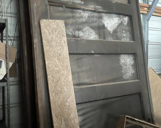 antique double lock doors