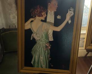 ca. 1920 artwork oil on canvas