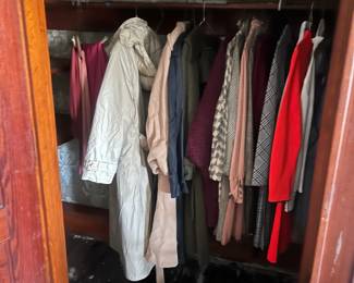 closets full of vintage clothing