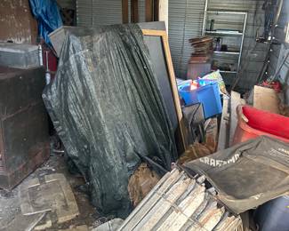 old items in outside storage