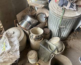 misc items on back porch