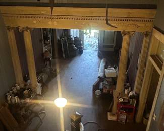 view of main hall from second floor landing