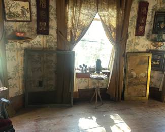 view of rounded bedroom window