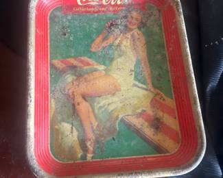 Authentic old antique Coca Cola tray