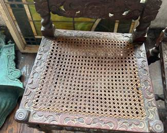 english barley twist dinning chair with cane bottom