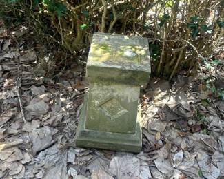 concrete column base in yard