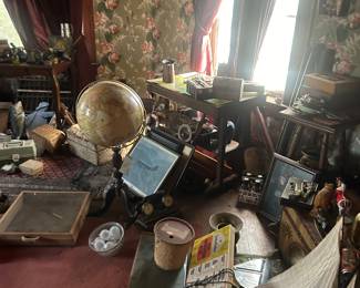 library floor filled with treasures to dig through