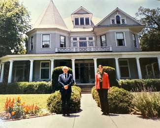 house as it looked in the 1990's with Mr and Mrs. Vowell in front, Smith-Murphy House , ca. 1904 also called the Belle Of The Delta, a beautiful piece of Mississippi which the owner will be taking offers on during this Estate Sale Event
