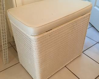 wicker-look clothes hamper