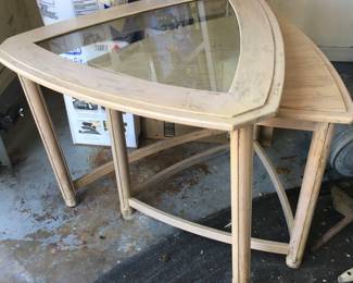 MCM wood side tables