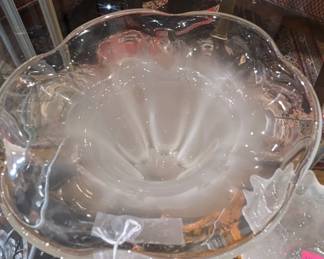 Hand Blown Glass Art Bowl $30