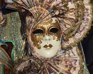 Venetian Hand Made Masquerade Mask. $150