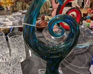 Lg MURANO Hand Blown Glass Art / $180